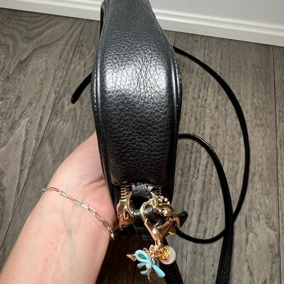 Coach Pebbled Black Leather Crossbody Bag - Picture 9 of 10